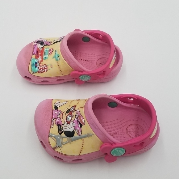 Crocs Disney Minnie Mouse Airplane Sunglasses Travel Sandal Clog 4T 5T - Picture 4 of 8